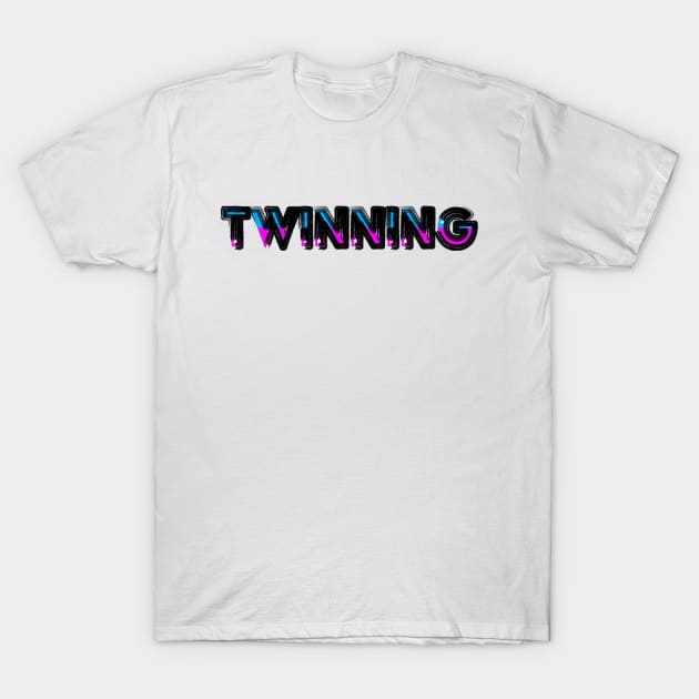 Twinning Blue and Pink T-Shirt by LahayCreative2017